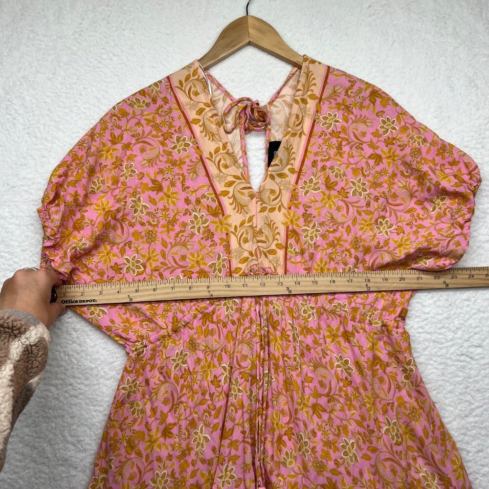 Aakaa | Floral Boho V neck Dress Size Small - Picture 3 of 7